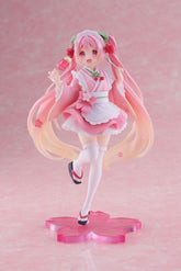 Hatsune Miku PVC Statue Newley Written Sakura Miku Japanese Cafe Ver. Reissue 18 cm 0840342405152