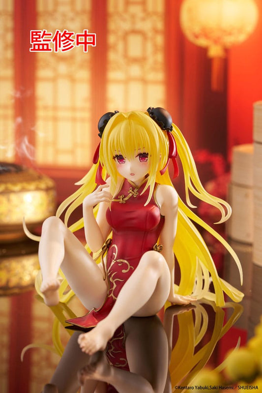 To Love Ru Darkness PVC Statue Desktop Cute Figure Golden Darkness (Chinese Dress Ver.) 13 cm 0840342403622