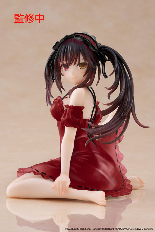 Date A Live V PVC Statue Desktop Cute Figure Kurumi Tokisaki Nightwear Ver. Renewal 13 cm 0840342403998