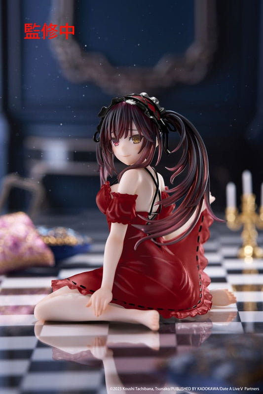 Date A Live V PVC Statue Desktop Cute Figure Kurumi Tokisaki Nightwear Ver. Renewal 13 cm 0840342403998