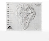 Jurassic Park Topographic Map Isla Nublar 84448418