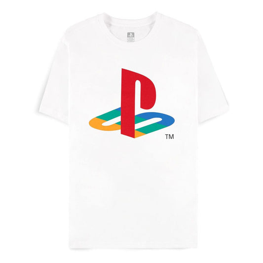 PlayStation T-Shirt Logo White Size S 8718526407143