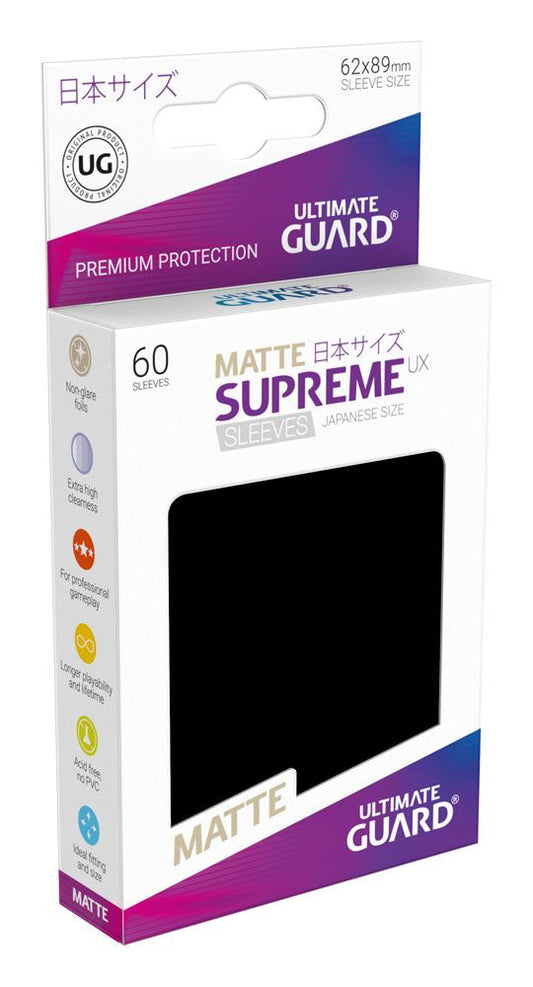 Ultimate Guard Supreme UX Sleeves Japanese Size Matte Black (60) 4056133003537
