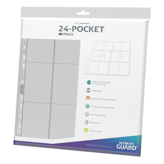 Ultimate Guard 24-Pocket QuadRow Pages Side-Loading (10) - Transparent 4056133023757