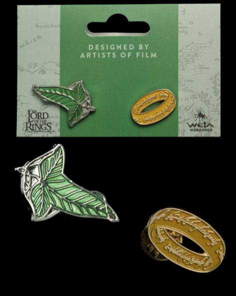 Lord of the Rings Collectors Pins 2-Pack Elfen Leaf & One Ring 9420024728659