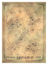 The Hobbit Art Print New Zealand Map of Middle Earth 50 x 70 cm 9420024716342