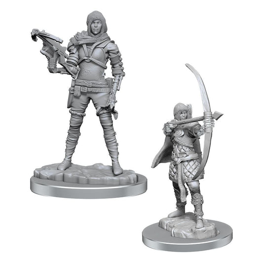 WizKids Deep Cuts Miniatures Unpainted Miniatures 2-Pack Human Rogue 0634482906156