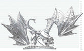 Dungeons & Dragons Nolzur's Marvelous Miniatures Unpainted Miniature Young Sapphire Dragon 20 cm 0634482909102