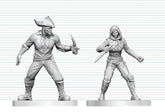 Dungeons & Dragons Nolzur's Marvelous Miniatures Unpainted Miniature Bandit & Pirate 14 cm 0634482909140