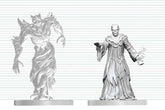 Dungeons & Dragons Nolzur's Marvelous Miniatures Unpainted Miniature Ghast Gravecaller & Wraith 14 cm 0634482909157