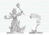 Dungeons & Dragons Nolzur's Marvelous Miniatures Unpainted Miniature Flaming Skeleton & Flameskull 14 cm 0634482909164