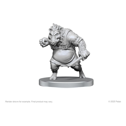 Pathfinder Deep Cuts Unpainted Miniatures Werewolf & Wereboar 0634482975831