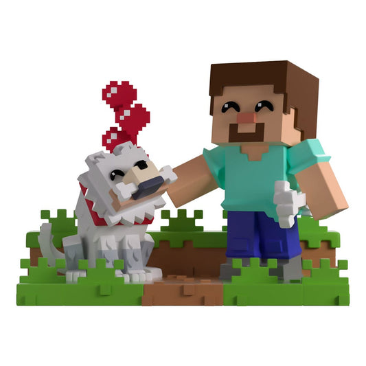 Minecraft Vinyl Figure Taming a Wolf 10 cm 0810190430965