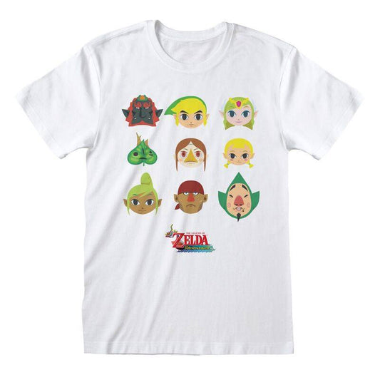 Legend of Zelda T-Shirt Wind Waker Faces Size S 5056463489307