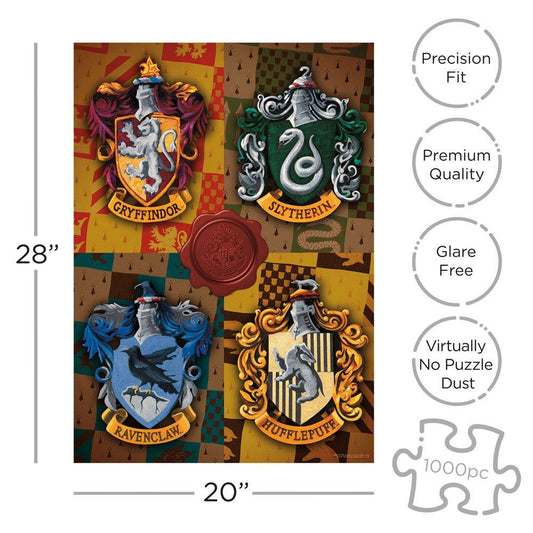 Harry Potter Jigsaw Puzzle Crests (1000 Pieces) - Amuzzi
