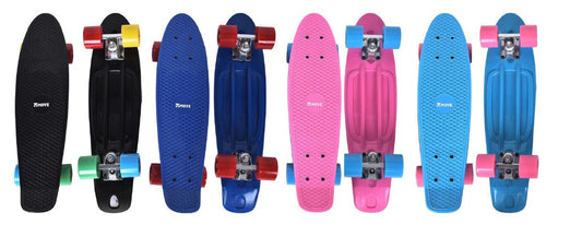 Skateboard  Retro Blauw/zwart /roze/lichtblau 3429322121533