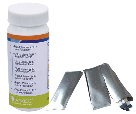 Teststrips drievoudig chloor, Ph, alkaliniteit 0844268019721