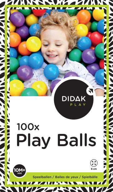 100 speelballen in doos - Didak Play 3700115000137