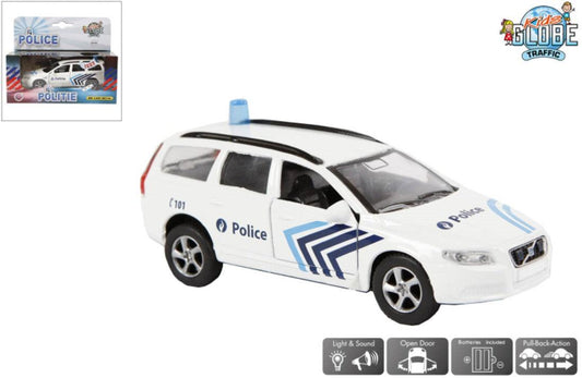 Politie België Volvo V70 Licht En Geluid Die-Cast - 12 Cm - Amuzzi