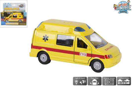 Ambulance België licht en geluid die-cast - 13 cm 8713219345368