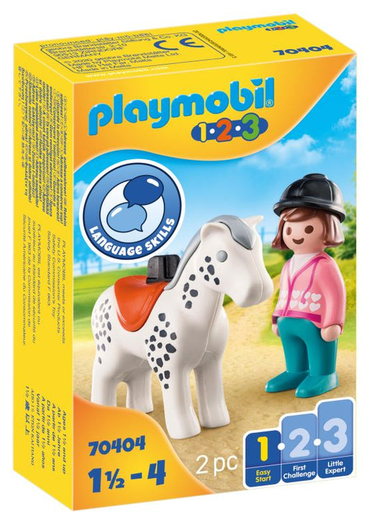 Ruiter met paard  - Playmobil 1.2.3. 4008789704047