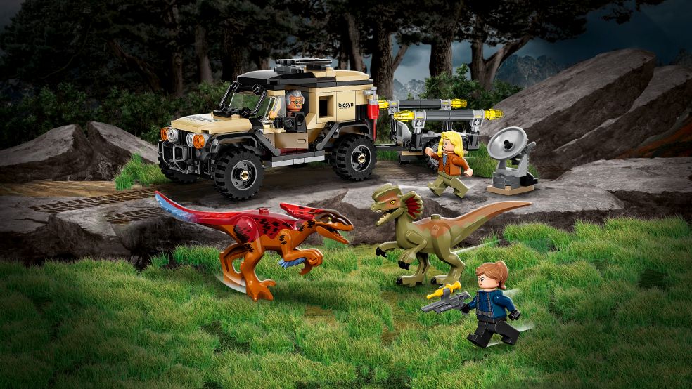 Pyroraptor en Dilophosaurus Transport - Lego Jurassic World 5702016973877