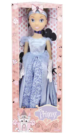 Pop prinses in paarse jurk - 80 cm 4895167984029