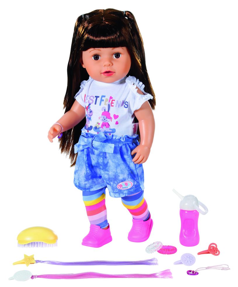 Sister brunette - Baby born - 43 cm 4001167830352