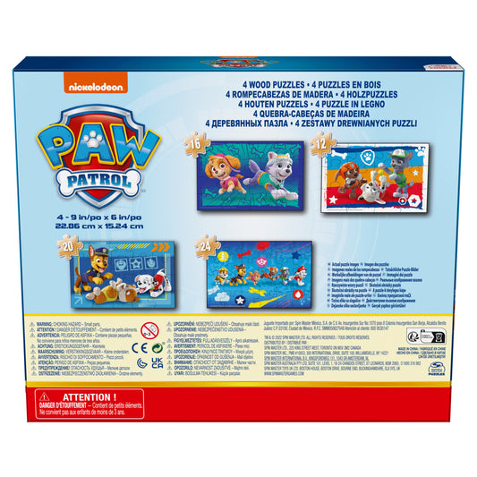 4 pack houten puzzels - Paw Patrol 0778988461143