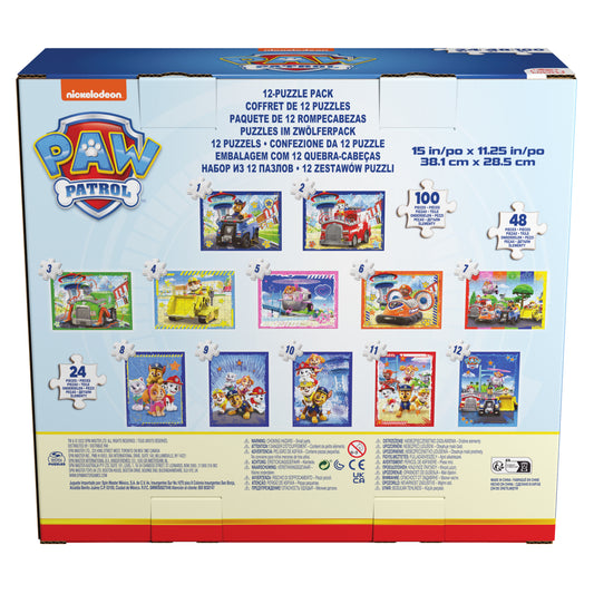 12 pack kartonnen puzzels - Paw Patrol 0778988462096
