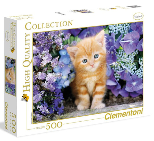 Puzzel High Quality - Ginger cat in flowers - 8005125304158