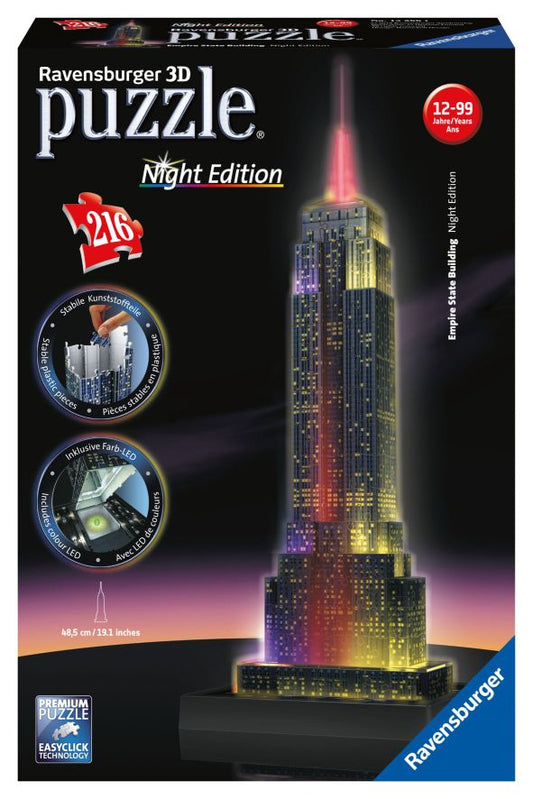 Puzzel - Empire State building bij nacht - 216 st - 3D 4005556125661
