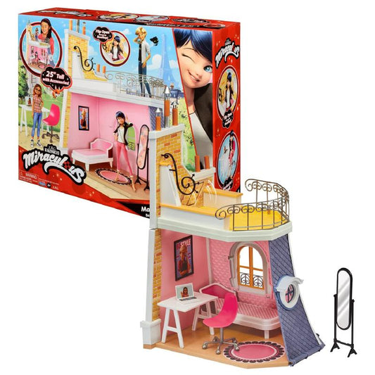  Miraculous: Tales of Ladybug and Cat Noir - Marinette's 2-in-1 Bedroom &amp; Balcony Playset  3701405800413