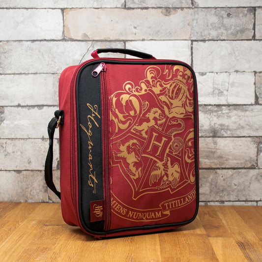  Harry Potter: Hogwarts Crest Deluxe Burgundy Two Pocket Lunch Bag  5060718143975