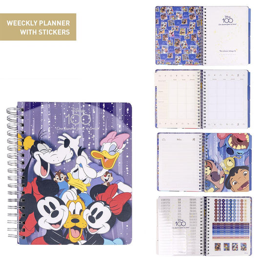  Disney: 100th Anniversary - Undated 12 Month Weekly Planner with Stickers  8445484310757