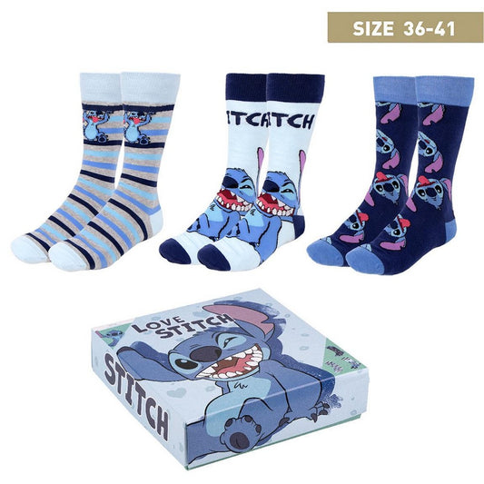  Disney: Lilo &amp; Stitch - Love Stitch Socks 3-Pack Size 35-41  8445484333350
