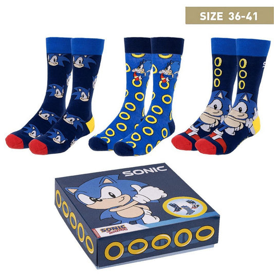  Sonic the Hedgehog: Socks 3-Pack Size 35-41  8445484333459