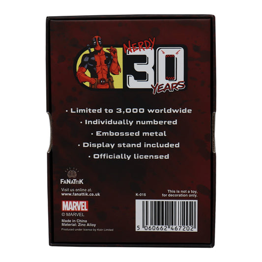  Marvel: Deadpool 30th Anniversary Ingot  5060662467202