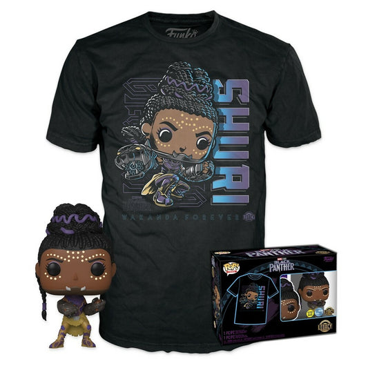  Pop! and Tee: Marvel Black Panther Legacy - Glow in the Dark Shuri T-Shirt  0889698648783