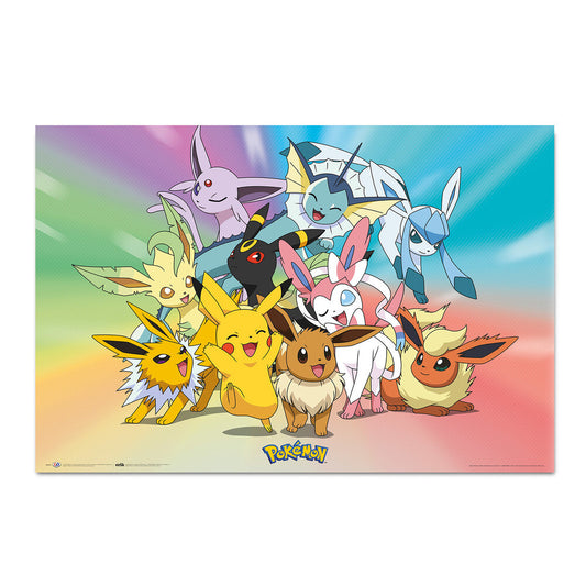  Pokemon: Eevee Evolutions Gotta Catch 'Em All 91 x 61 cm Poster  8435497279387