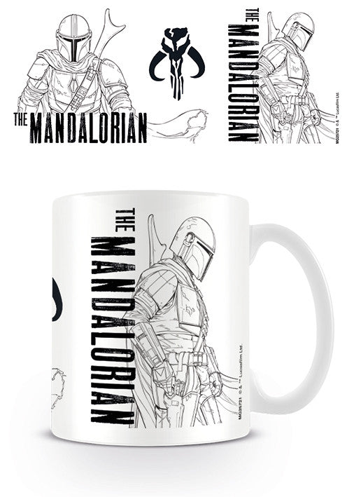  Star Wars: The Mandalorian - Line Art Mug  5050574257213