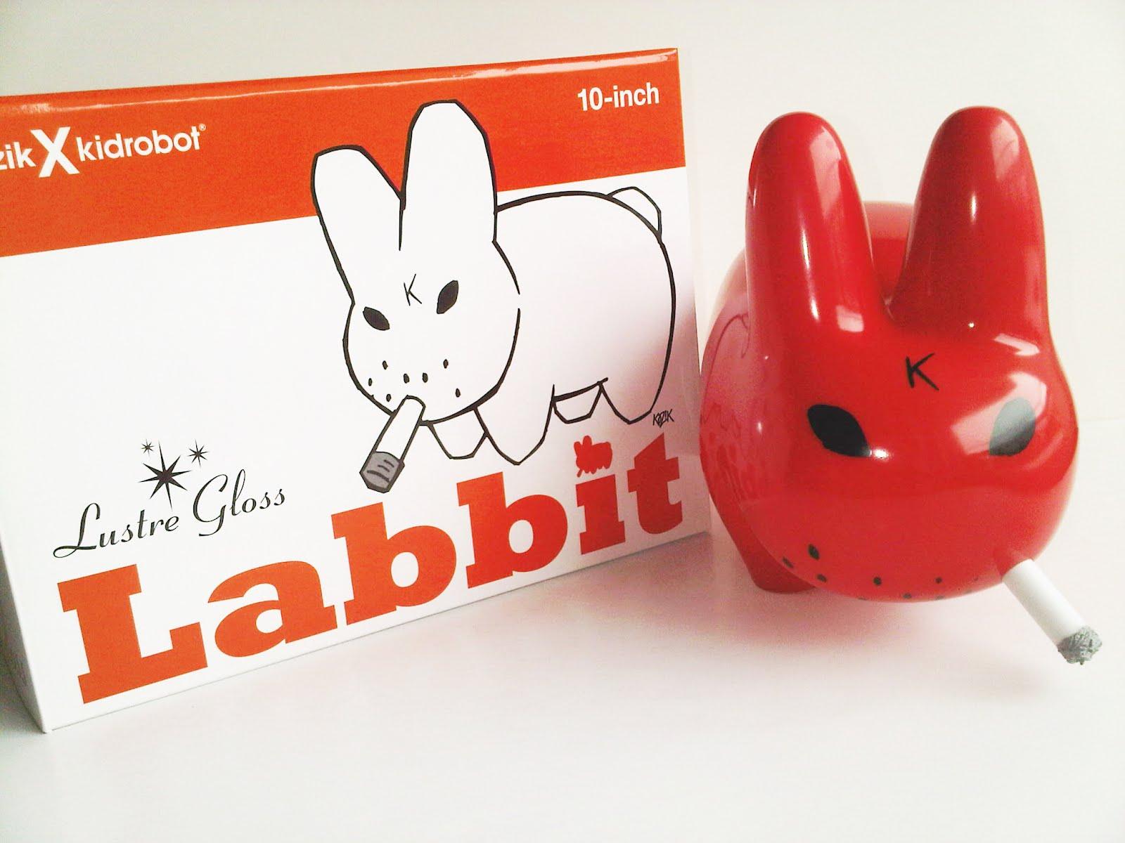 Frank Kozik: Smorkin' Labbit Red Lustre Gloss 10 Inch Vinyl Art Figure - Amuzzi