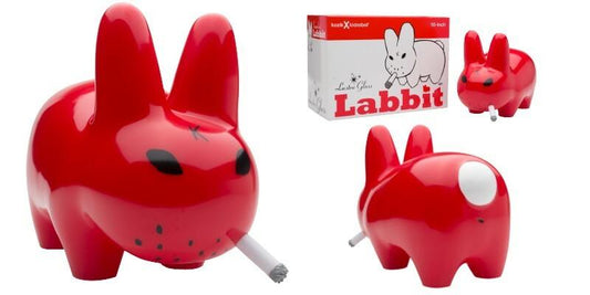 Frank Kozik: Smorkin' Labbit Red Lustre Gloss 10 Inch Vinyl Art Figure - Amuzzi