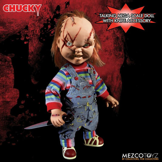  Bride of Chucky: Mega Scale Talking Scarred Chucky 15 inch Action Figure  0696198780031