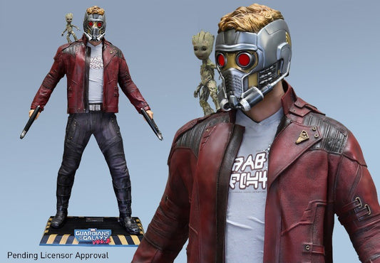  Marvel: Guardians of the Galaxy 2 - Star-Lord with Baby Groot Statue  0717228242067
