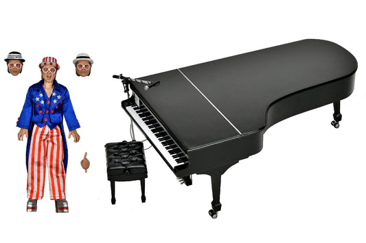  Elton John: Live in '76 - Elton John with Piano 8 inch Clothed Action Figure Set  0634482183014