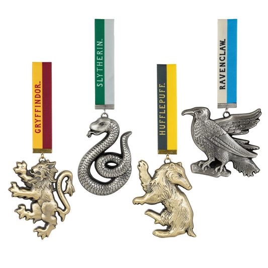  Harry Potter: Set of 4 House Mascot Ornaments  0849421005795