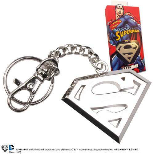  DC Comics: Superman Stainless Steel Logo Keychain  0812370014941