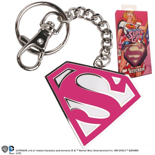  DC Comics: Supergirl Pink Logo Keychain  0812370014958