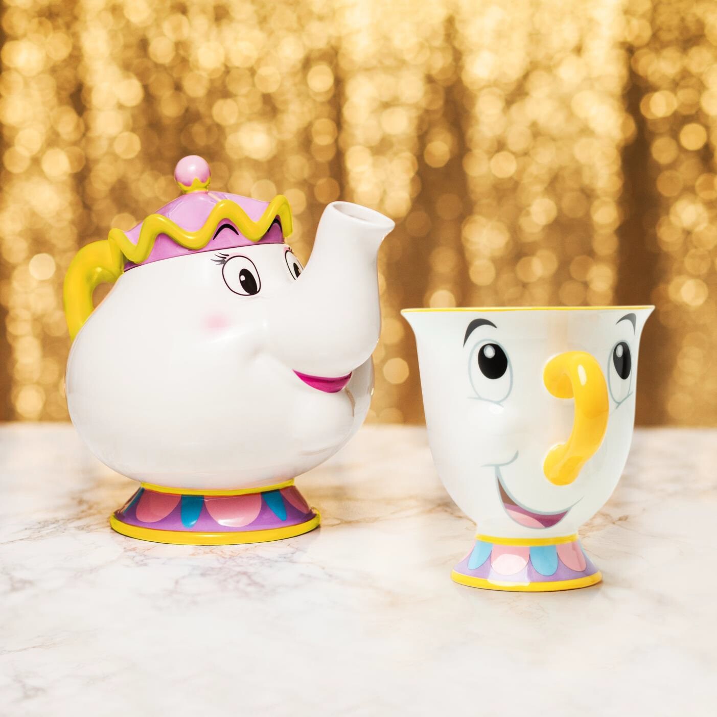 Gift Set Mrs Potts Tea Pot And Chip Mug 5056577702125